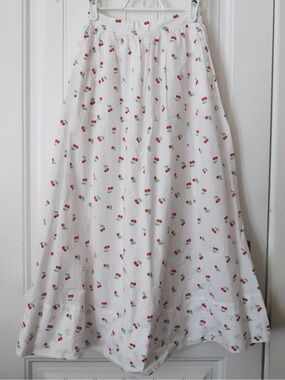NWOT Aerie The New Essential Maxi Skirt – Cherry Print – XS